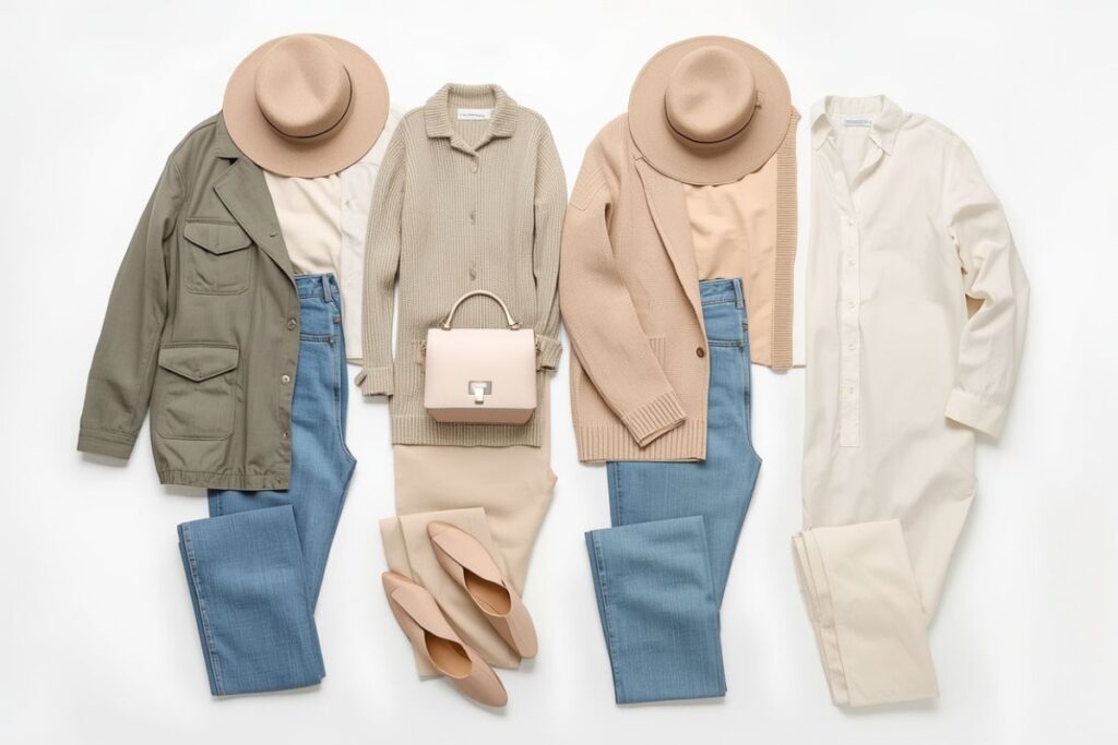 “Outfit combinations for capsule wardrobe formulas.”