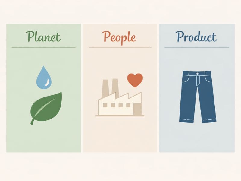 What does sustainable fashion mean – three pillars of planet, people, and product explained