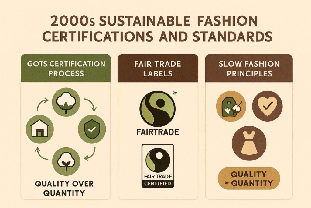 "2000s sustainable fashion certifications and slow fashion movement"