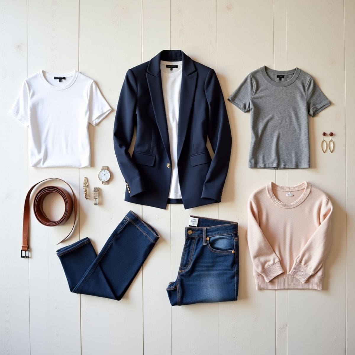 How to build a sustainable wardrobe on a budget capsule wardrobe essentials flat lay
