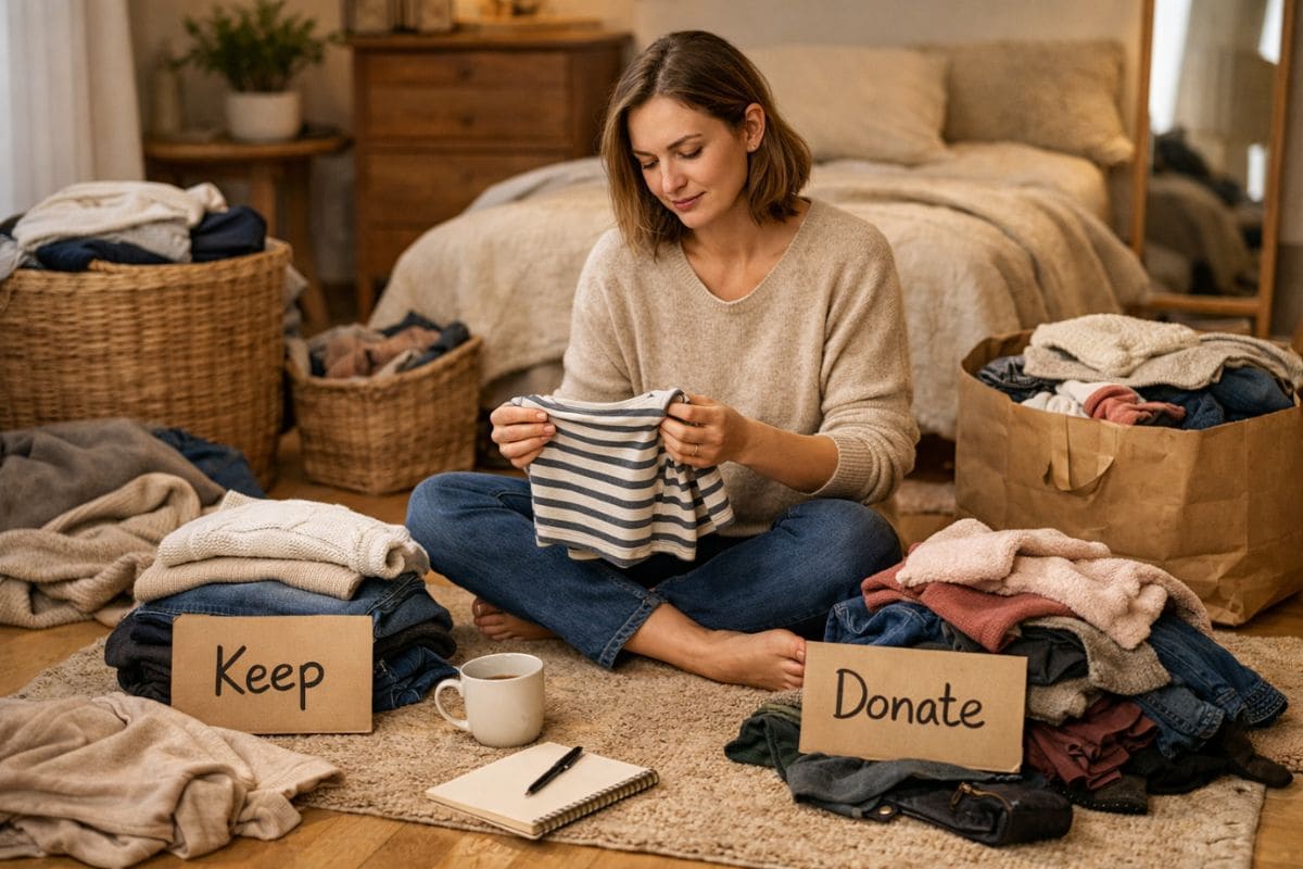 decluttering clothes sustainable fashion journey