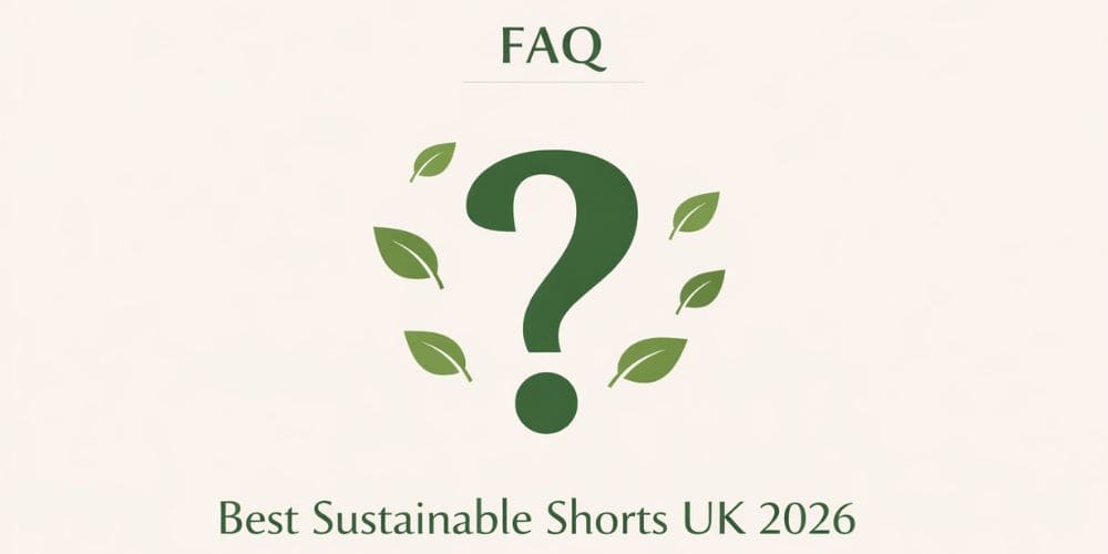 Frequently asked questions about the best sustainable shorts UK 2026 – materials, prices, greenwashing